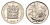 ЮАР 20 центов 1974 герб, цветок протея KM 86 никель PROOF 4693-521