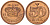 Дания 50 эре 1990 LG;JP, Маргрете II (1972-) KM 866.2, Schoen 85 бронза UNC 4513-155