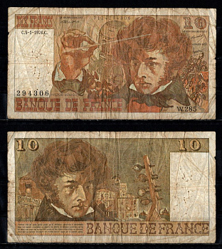 Франция 10 франков 1976 Pick 150 c бумага 8611-31-3-2
