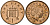Великобритания 1 пенни 2000 Елизавета II (1952-2022) KM 986, Spink 4710 (B5) сталь плакированная бронзой 4167-1242