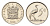 ЮАР 5 центов 1974 герб, райский журавль KM 84 никель PROOF 4690-1068