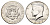 США 1/2 доллара (50 центов) 1967 Джон Кеннеди KM 202a серебро UNC 4672-514