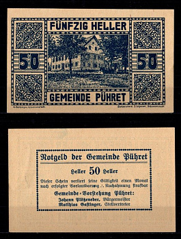 Австрия, Пюрет 50 геллеров 1920 бумага aUNC 2193-24-3-1
