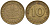 ФРГ 10 ПФЕННИГОВ 1969 G KM 103, J. 378 сталь плакированная латунью 94-1027