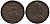 Великобритания 1 фартинг 1736 Георг II (1727-1760) KM 572.2, Spink 3720 медь 106-842