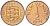 Гернси 1/2 пенни 1971 Елизавета II (1952-2022), герб KM 20 бронза PROOF 3996-1068