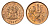 ЮАР 1 цент 1985 герб, капские воробьи KM 82 бронза UNC 4690-1238