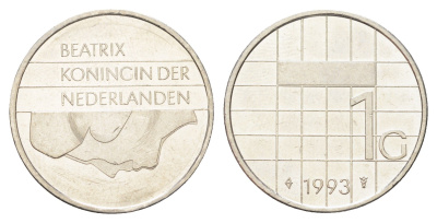 Нидерланды 1 гульден 1993 Беатрикс (1980-2013) KM 205 никель 4706-1256