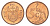 ЮАР 5 центов 2007 герб, райский журавль KM 340 сталь плакированная медью UNC 4621-726