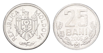 Молдавия (Молдова) 25 бань (бани) 2005 KM 3 алюминий UNC 4694-1068