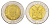 Намибия 10 долларов 2010 20 лет Банку Намибии KM 21 биметалл UNC 4661-144
