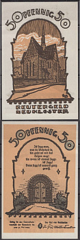 Нойклостер 50 пфеннигов 1922 Grabowski 951.3 бумага UNC (пресс) 8602-17-2-1