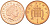 Великобритания 1 пенни 1998 Елизавета II (1952-2022) KM 986, Spink 4710 (B5) сталь плакированная медью UNC 112-1035