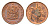 ЮАР 1/2 цента 1970 два капских воробья на ветке KM 81 бронза UNC 4690-1136