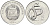 КНДР 1/2 чона 2002 мир животных - щитомордник KM 188 алюминий UNC 4593-722