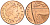 Великобритания 1 пенни 2011 Елизавета II (1952-2022) KM 1107, Spink B6 сталь плакированная медью 177-732