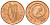 Ирландия 1/2 пенни 1971 птица KM 19 бронза UNC 4611-428