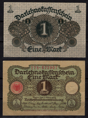 Германия 1 марка 1920 Pick 58 бумага 7198-38-3-2