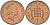 Великобритания 1 пенни 1986 Елизавета II (1952-2022) KM 935, Spink 4381 (B3) бронза  UNC  4161-743