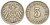Германия 5 пфеннигов 1911 A KM 11, J. 12, Weege 6 медно-никель 206-1228