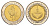 Ливия 1/2 динара 2004 AH 1372, год-тип KM 27 биметалл UNC M72-06