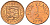 Гернси 1/2 пенни 1971 Елизавета II (1952-2022), герб KM 20 бронза  UNC  220-1216