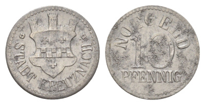 Кройцнах 10 пфеннигов ND Funck 259.1, Men18 17446.1 железо 4708-819