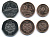 Гайана лот из 3 монет 2007-2008 1, 5, 10 долларов UNC M75-21