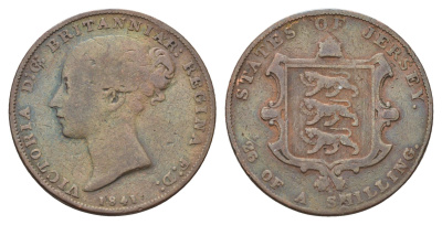 Джерси 1/26 шиллинга 1841 Виктория (1837-1901) KM 2 медь 60-923