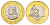 Ватикан европробник - 1 евро 2006 диаметр 32,5 мм, вес 21 гр биметалл PROOF 4537-1225
