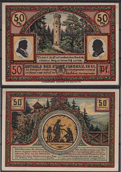 Ильменау 50 пфеннигов 1921 бумага UNC (пресс) 8595-37-3-2