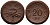Саксония 20 пфеннигов 1921 колосья и серп J. N 53 фарфор UNC 1094-8-12