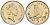 Гибралтар 5 пенсов 1989 АВ обезьяна KM 22 медно-никель UNC 87-541