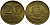 ГДР 20 пфеннигов 1969 А, первый год KM 11 латунь UNC 4397-417