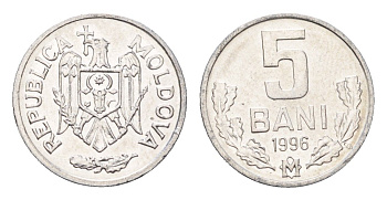 Молдавия (Молдова) 5 бань (бани) 1996 KM 2 алюминий UNC 4694-1044
