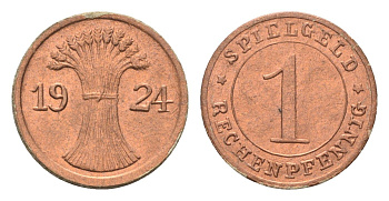 Германия игровой жетон в 1 рентенпфенниг 1924 диаметр 17 мм картон 4702-932