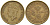 Гонконг 10 центов 1950 Георг VI (1937-1952) KM 25 никель латунь 4592-447