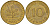 ФРГ 10 пфеннигов 1990 A J. 383, KM 108 сталь плакированная латунью    4603-624