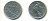 Франция 1/2 франка 1965 сеятель KM 931, Le Franc 198.3 никель 89-312