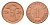 Германия игровой жетон в 1 рентенпфенниг 1924 диаметр 17 мм картон 4702-937