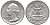 США 25 центов (квотер) 1966 Вашингтон KM 164a медь плакированная медно-никелем 53-854