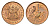 ЮАР 1 цент 1984 герб, капские воробьи KM 82 бронза UNC 4690-1236