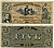 США КОНФЕДЕРАТЫ 5 ДОЛЛАРОВ 1861 UNC 445-33-3