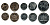 Тринидад и Тобаго лот из 5 монет 2003-2005 1, 5, 10, 25, 50 центов UNC M77-07