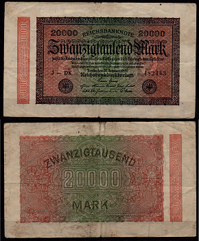 Германия 20000 марок 1923 Pick 85 b бумага 8606-56-1-1