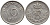 ДАНИЯ 10 ЭРЕ 1958 C; S, ФРЕДЕРИК IX (1947-1972) КМ 841.2 медно-никель 4398-925