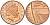 Великобритания 1 пенни 2009 Елизавета II (1952-2022) KM 1107, Spink B6 сталь плакированная медью 4609-656