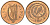 Ирландия 1/2 пенни 1971 мифологическая птица лира KM 19 бронза aUNC 4152-645