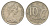 Австралия 10 центов 1976 Елизавета II (1952-2022), птица лирахвост KM 65 медно-никель 4657-143