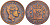 ИСПАНИЯ 10 СЕНТИМО 1878 ОМ, АЛЬФОНСО XII (1874-1885) KM 675 бронза 38-223